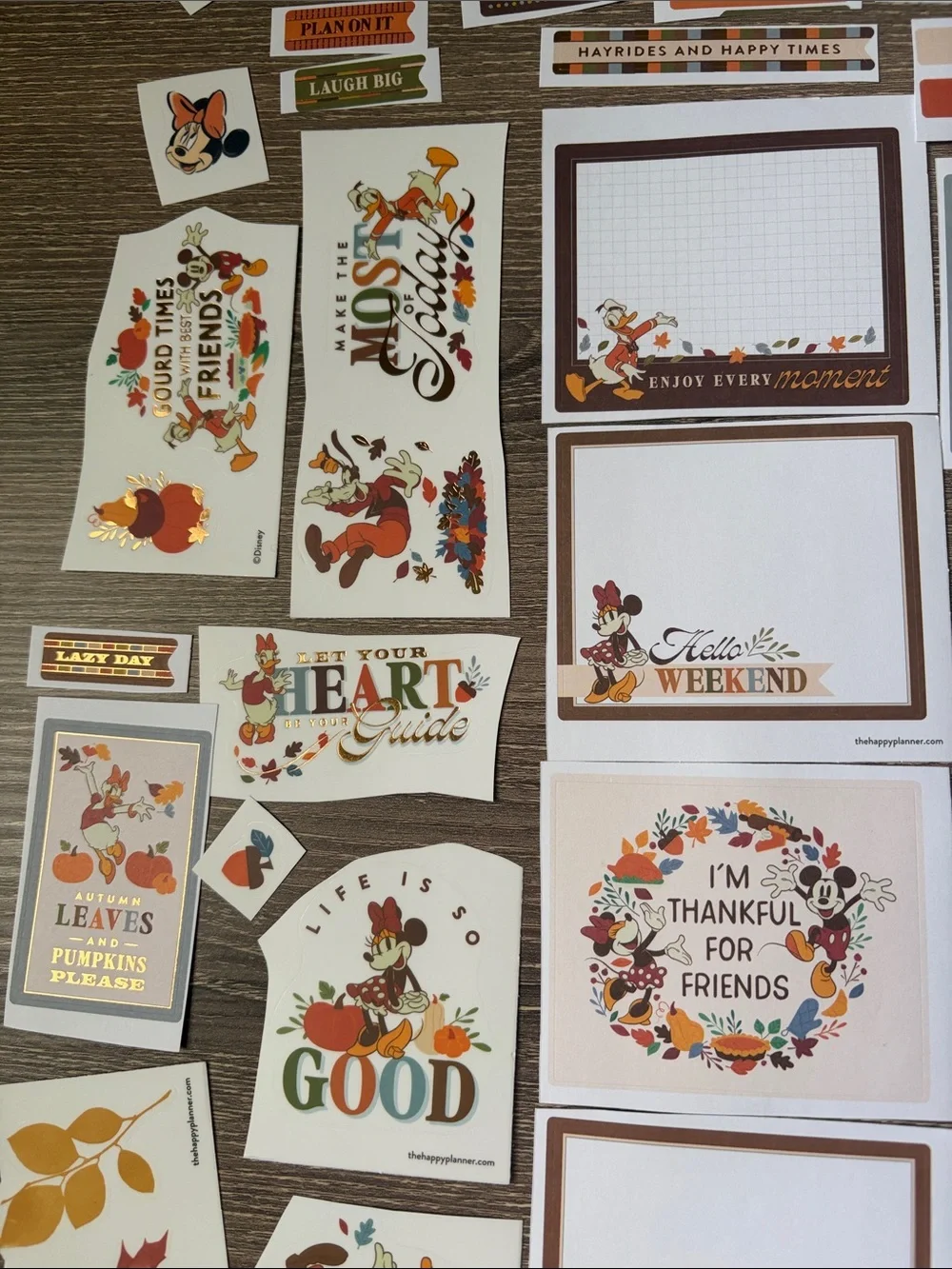 ❤️ $6 Disney 100+ piece  Fall Themed Not So Mystery Happy Planner Sticker Set